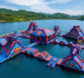 S654 Superman Theme Inflatable Water Park