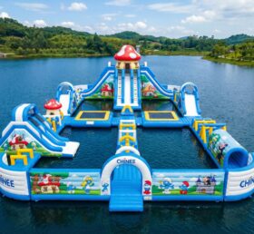 S657 The Smurfs Theme Inflatable Water Park