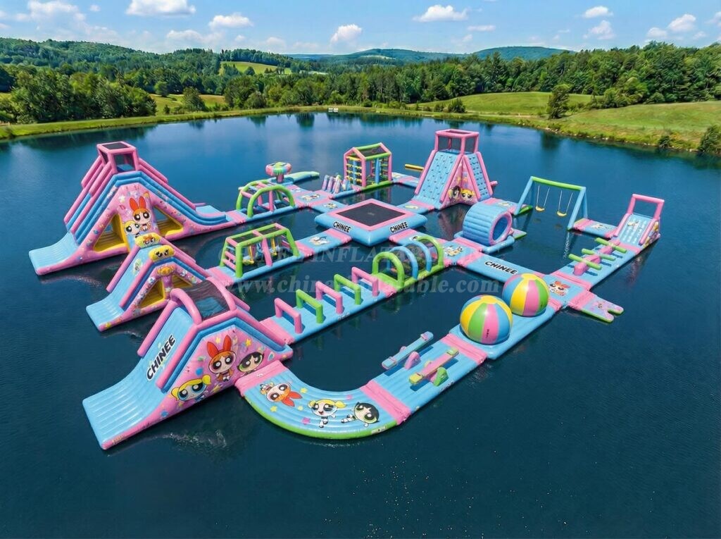 S711 The Powerpuff Girls Theme Inflatable Water Park