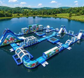 S712 The Smurfs Theme Inflatable Water Park