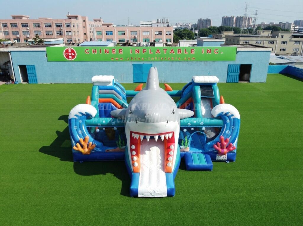 T2-7155 Shark Theme Inflatable Bouncer