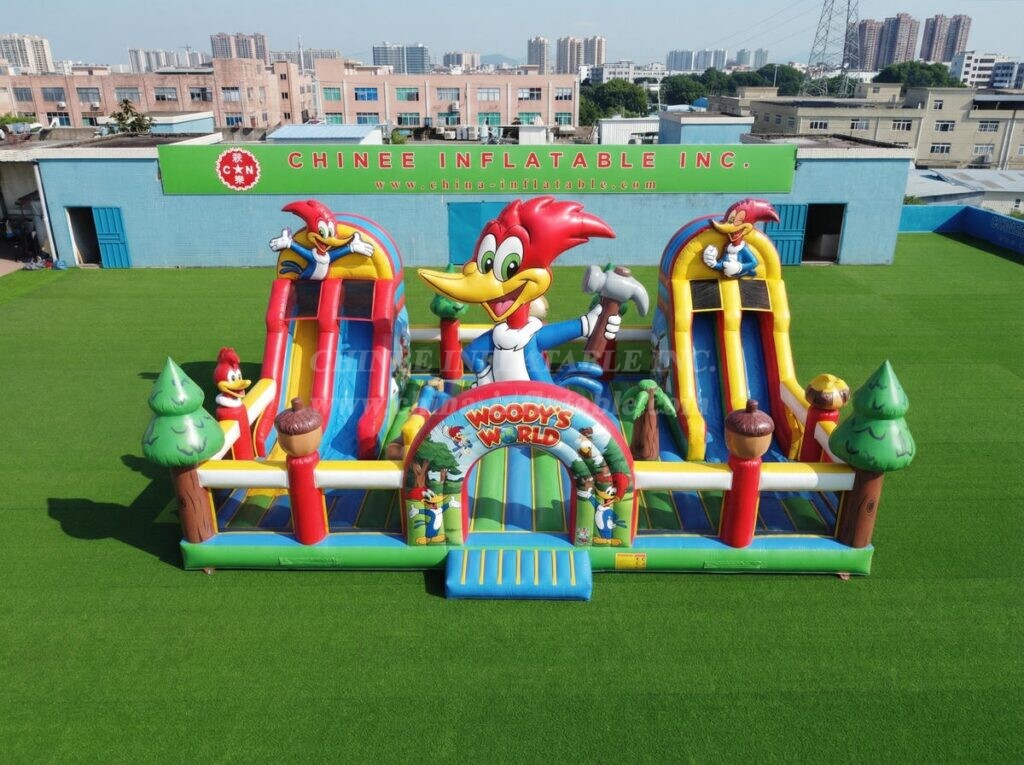 T2-7174 Woody Woodpecker Theme Inflatable Bouncer