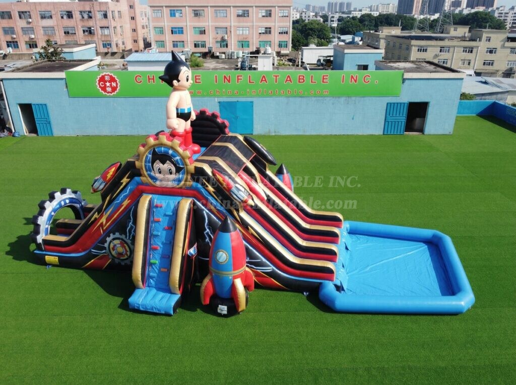 T8-6101 Astro Boy Theme Inflatable Water Slide