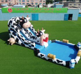T8-6126 Cow Theme Inflatable Water Slide