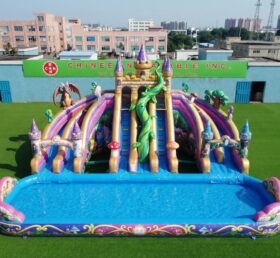T8-6145 Fairy Tale Theme Inflatable Water Slide