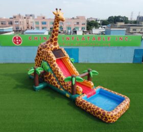T8-6150 Giraffe Theme Inflatable Water Slide