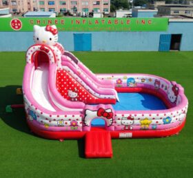 T8-6152 Hello Kitty Theme Inflatable Water Slide