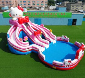 T8-6153 Hello Kitty Theme Inflatable Water Slide