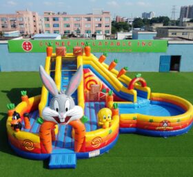 T8-6167 Looney Tunes Theme Inflatable Water Slide