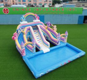 T8-6175 My Little Pony Theme Inflatable Water Slide