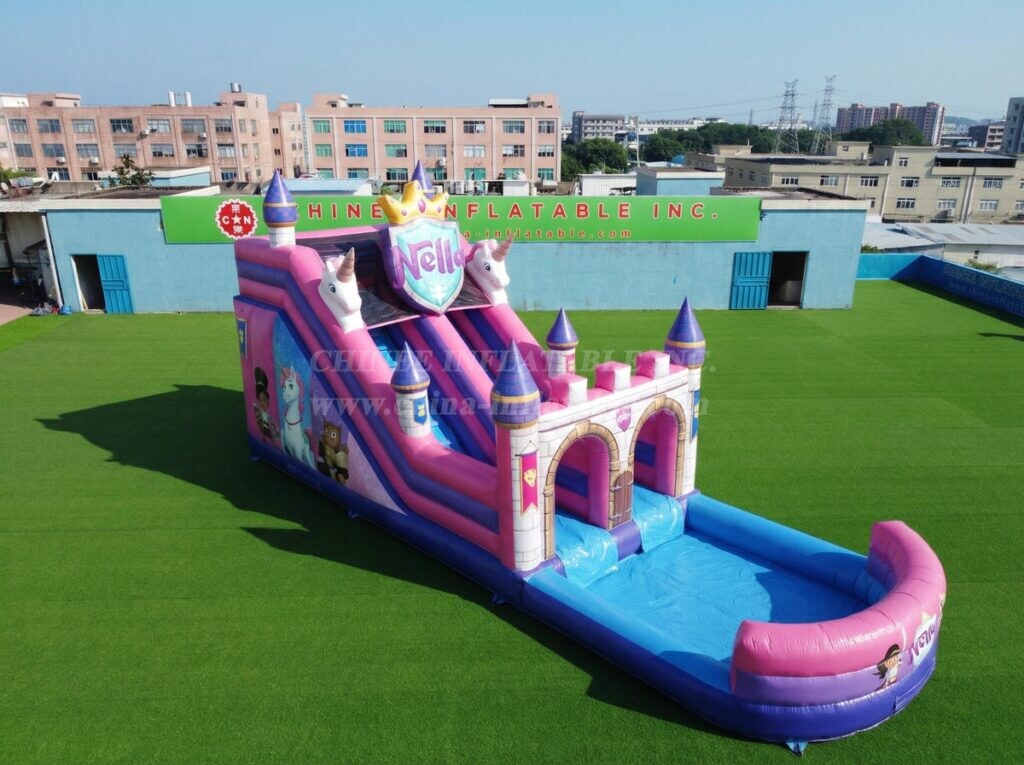T8-6177 Nella Knight Theme Inflatable Water Slide