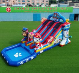 T8-6185 Paw Patrol Theme Inflatable Water Slide