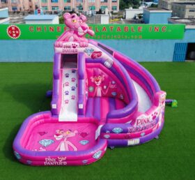 T8-6191 Pink Panther Theme Inflatable Water Slide