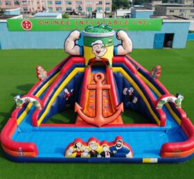 T8-6195 Popeye Theme Inflatable Water Slide