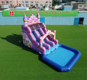T8-6197 Princess Parties Theme Inflatable Water Slide
