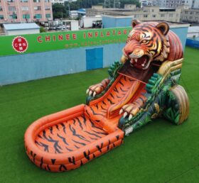 T8-6213 Tiger Theme Inflatable Water Slide