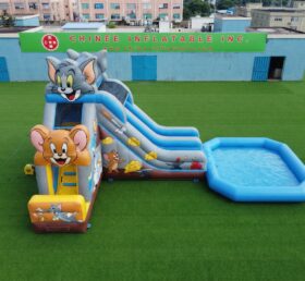T8-6216 Tom And Jerry Theme Inflatable Water Slide