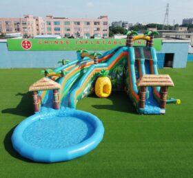 T8-6219 Tropical Theme Inflatable Water Slide