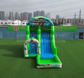 T8-8466C Moana Theme Inflatable Water Slide with Pool