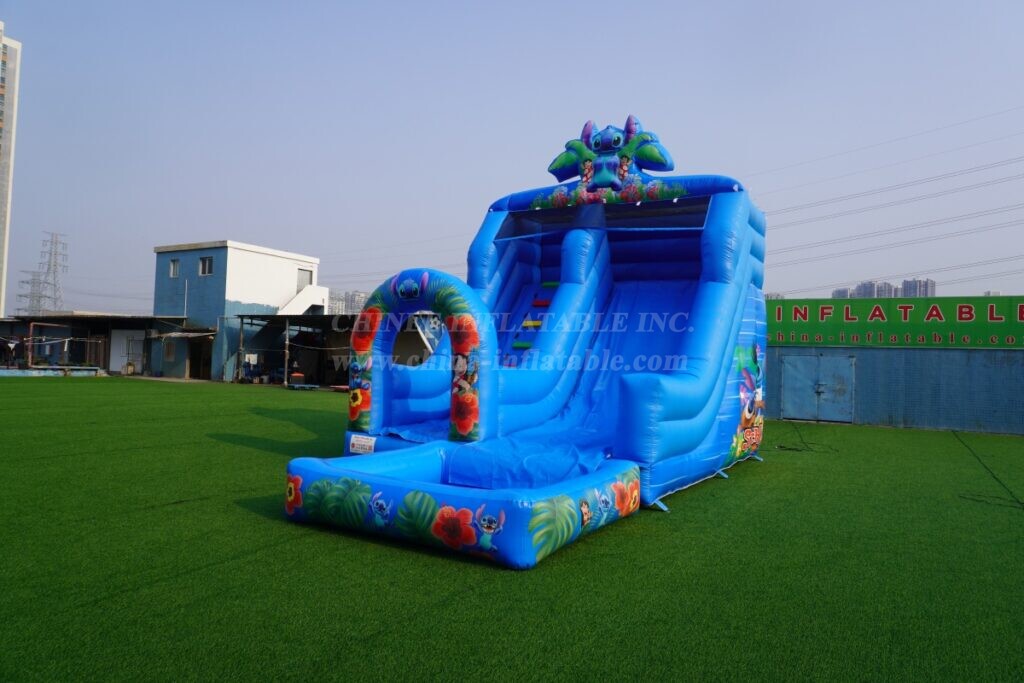 T8-8466B1 Lilo & Stitch Theme Inflatable Water Slide
