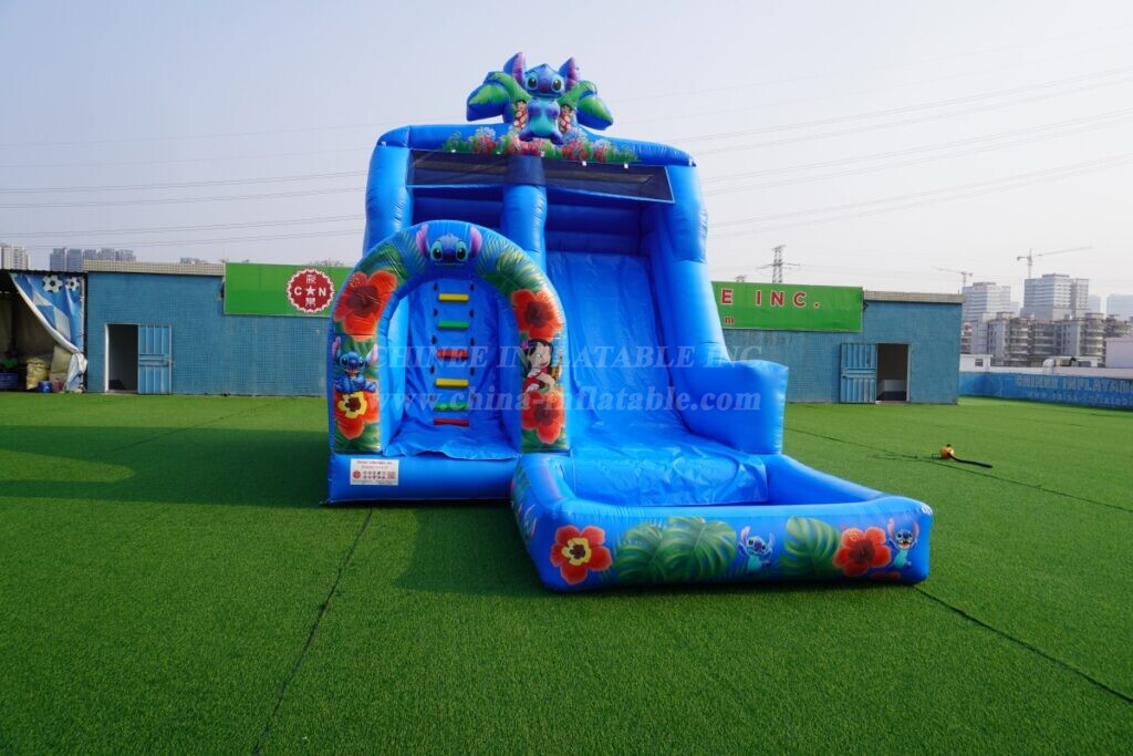 T8-8466B1 Lilo & Stitch Theme Inflatable Water Slide