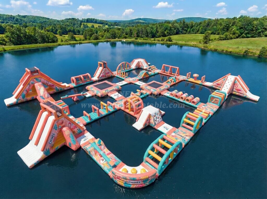 S724 Flamingo Theme Inflatable Water Park