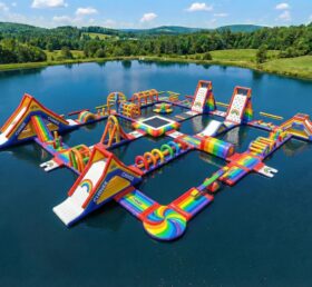 S738 Rainbow Theme Inflatable Water Park