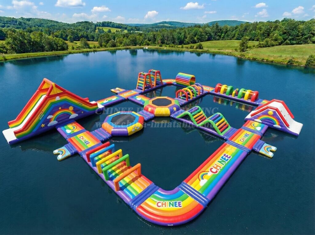 S739 Rainbow Theme Inflatable Water Park