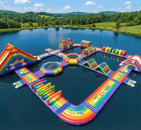 S739 Rainbow Theme Inflatable Water Park