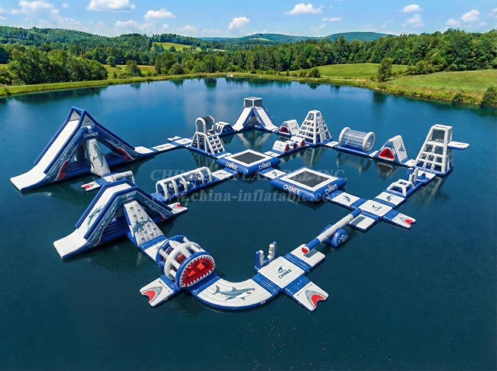 S740 Shark Theme Inflatable Water Park