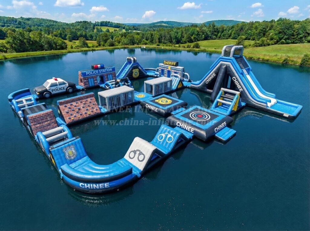 S816 Police Station Theme Inflatable Water Park