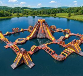 S833 Volcano Theme Inflatable Water Park