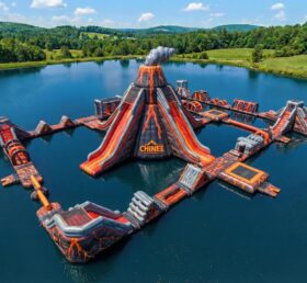 S878 Volcano Theme Inflatable Water Park