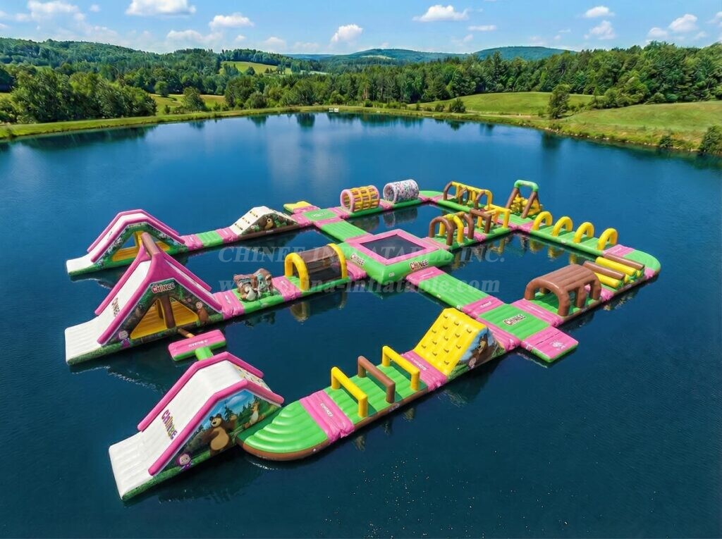 S906 Masha and the Bear Theme Inflatable Water Park